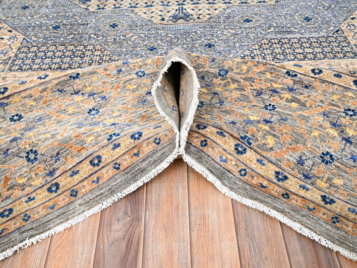 9'10" x 13'10" New Hand Knotted Brown Wool Rectangle Oriental Rug - MOA10285873