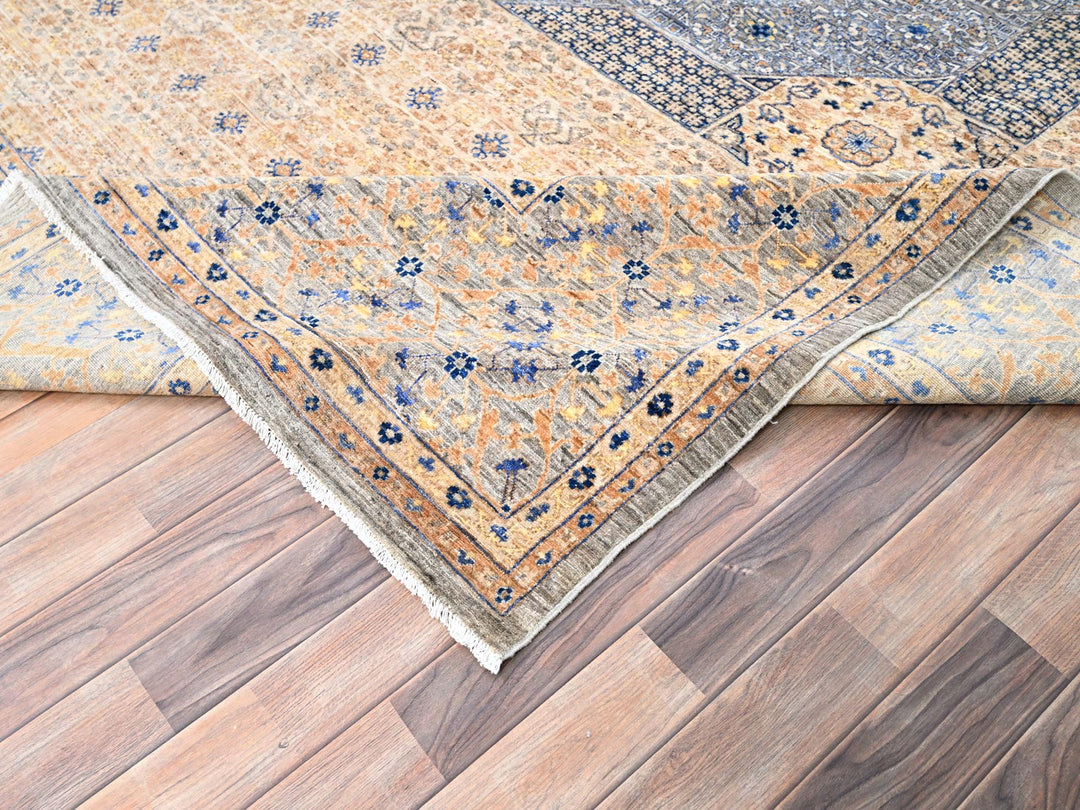 9'10" x 13'10" New Hand Knotted Brown Wool Rectangle Oriental Rug - MOA10285873