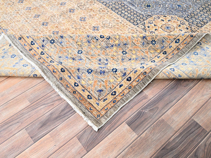 9'10" x 13'10" New Hand Knotted Brown Wool Rectangle Oriental Rug - MOA10285873