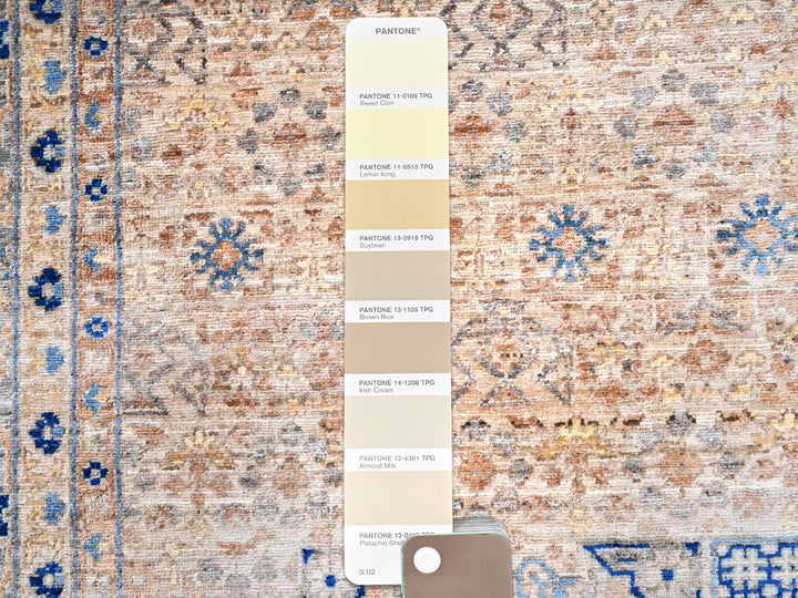 9'10" x 13'10" New Hand Knotted Brown Wool Rectangle Oriental Rug - MOA10285873