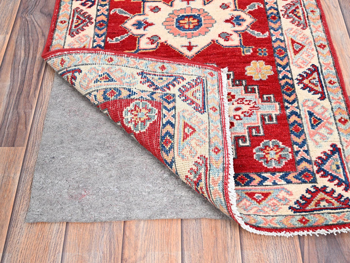 2'1" x 5'6" New Hand Knotted Red Wool Runner Oriental Rug - MOA10286168