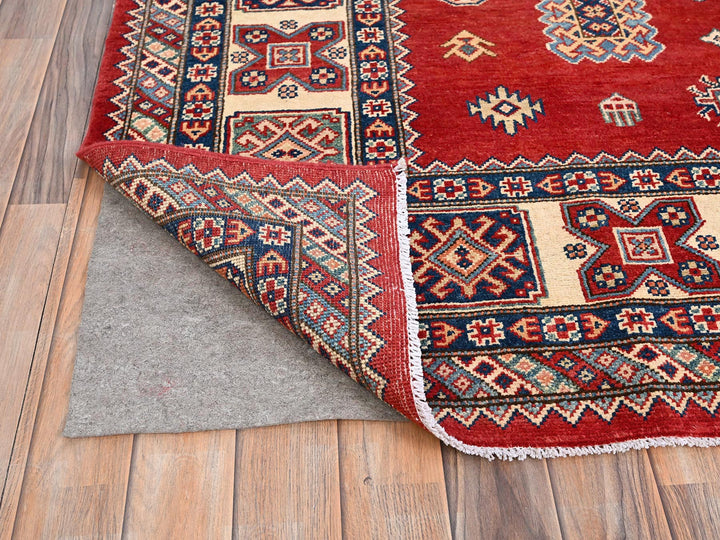 8'2" x 10'0" New Hand Knotted Red Wool Rectangle Oriental Rug - MOA10286216