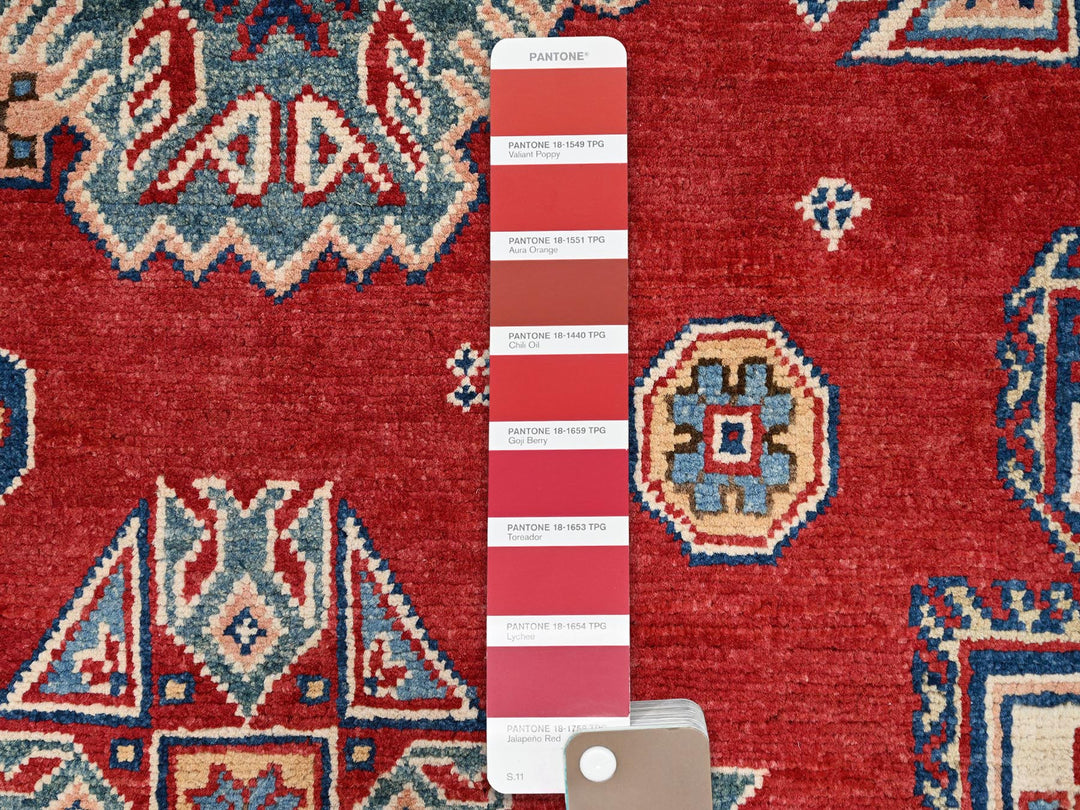 8'2" x 10'0" New Hand Knotted Red Wool Rectangle Oriental Rug - MOA10286216