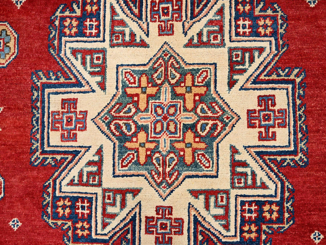 8'2" x 10'0" New Hand Knotted Red Wool Rectangle Oriental Rug - MOA10286216