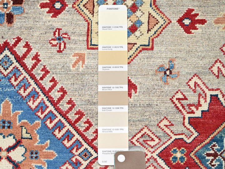 7'10" x 7'10" New Hand Knotted Brown Wool Round Oriental Rug - MOA10286220