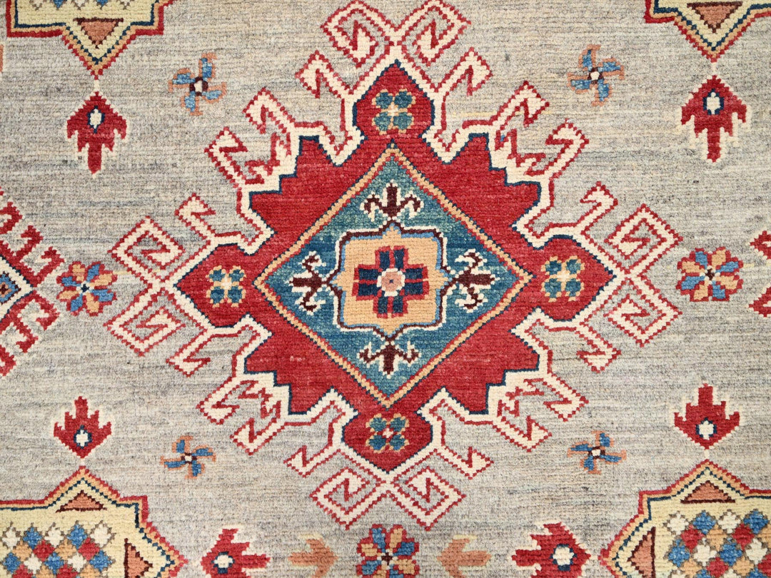 7'10" x 7'10" New Hand Knotted Brown Wool Round Oriental Rug - MOA10286220