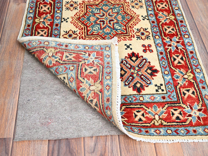 2'1" x 3'1" New Hand Knotted Ivory Wool Rectangle Oriental Rug - MOA10286222