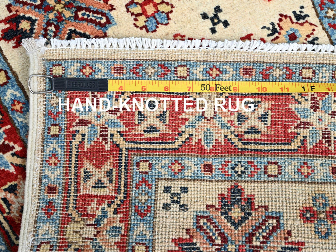 2'1" x 3'1" New Hand Knotted Ivory Wool Rectangle Oriental Rug - MOA10286222