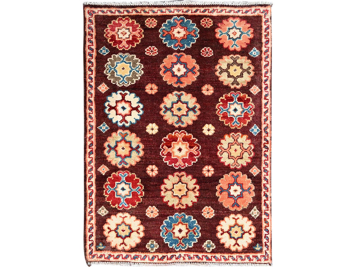 2'0" x 2'10" New Hand Knotted Brown Wool Rectangle Oriental Rug - MOA10286241