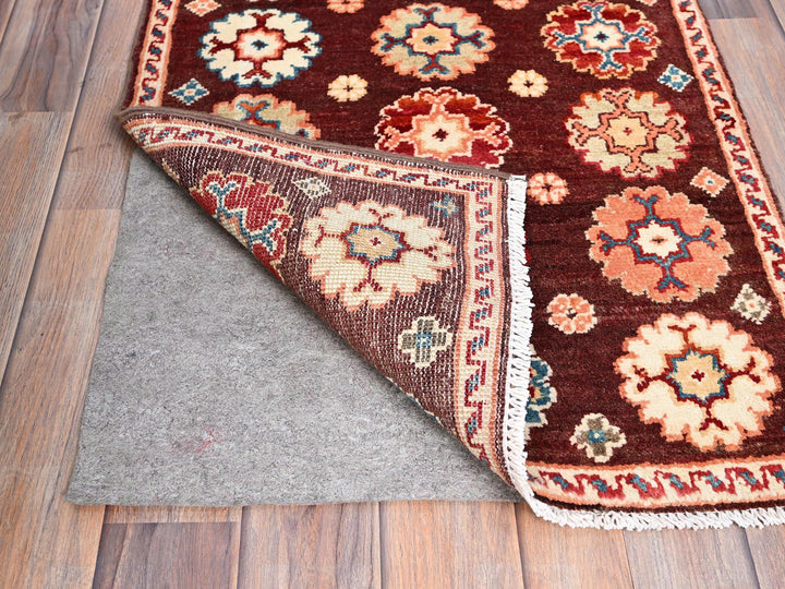 2'0" x 2'10" New Hand Knotted Brown Wool Rectangle Oriental Rug - MOA10286241