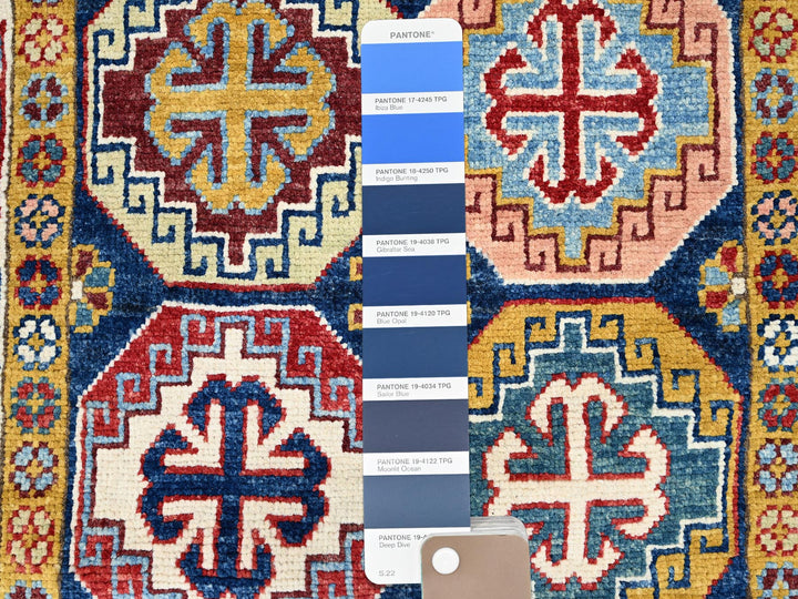 2'7" x 9'6" New Hand Knotted Blue Wool Runner Oriental Rug - MOA10286248