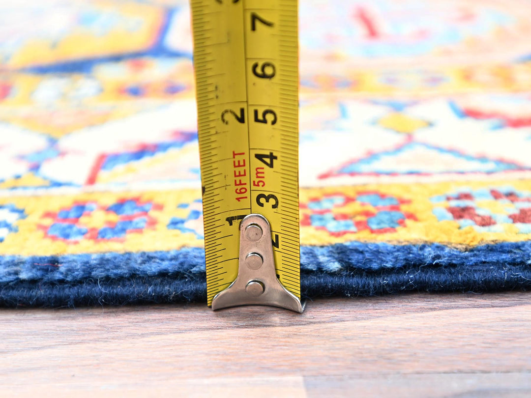 2'7" x 9'6" New Hand Knotted Blue Wool Runner Oriental Rug - MOA10286248