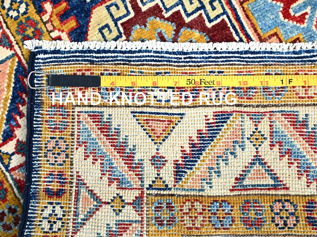 2'7" x 9'6" New Hand Knotted Blue Wool Runner Oriental Rug - MOA10286248