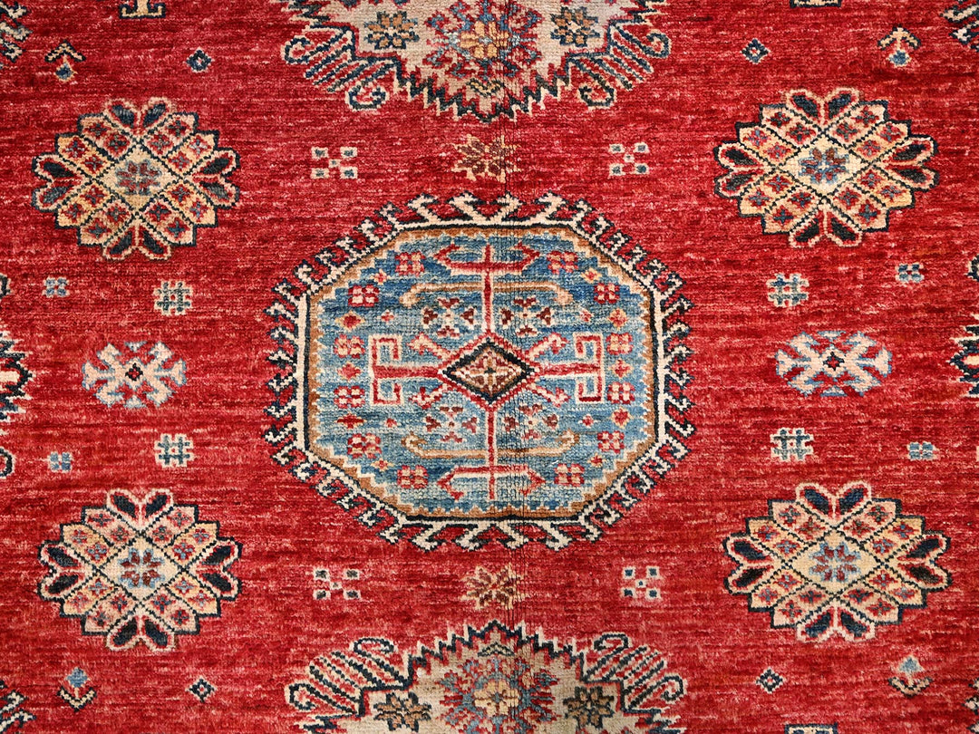8'4" x 9'10" New Hand Knotted Red Wool Rectangle Oriental Rug - MOA10286267