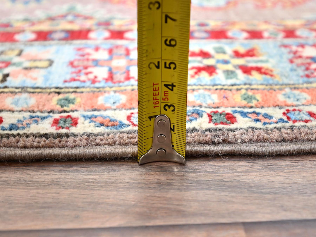 2'7" x 9'3" New Hand Knotted Grey Wool Runner Oriental Rug - MOA10286289