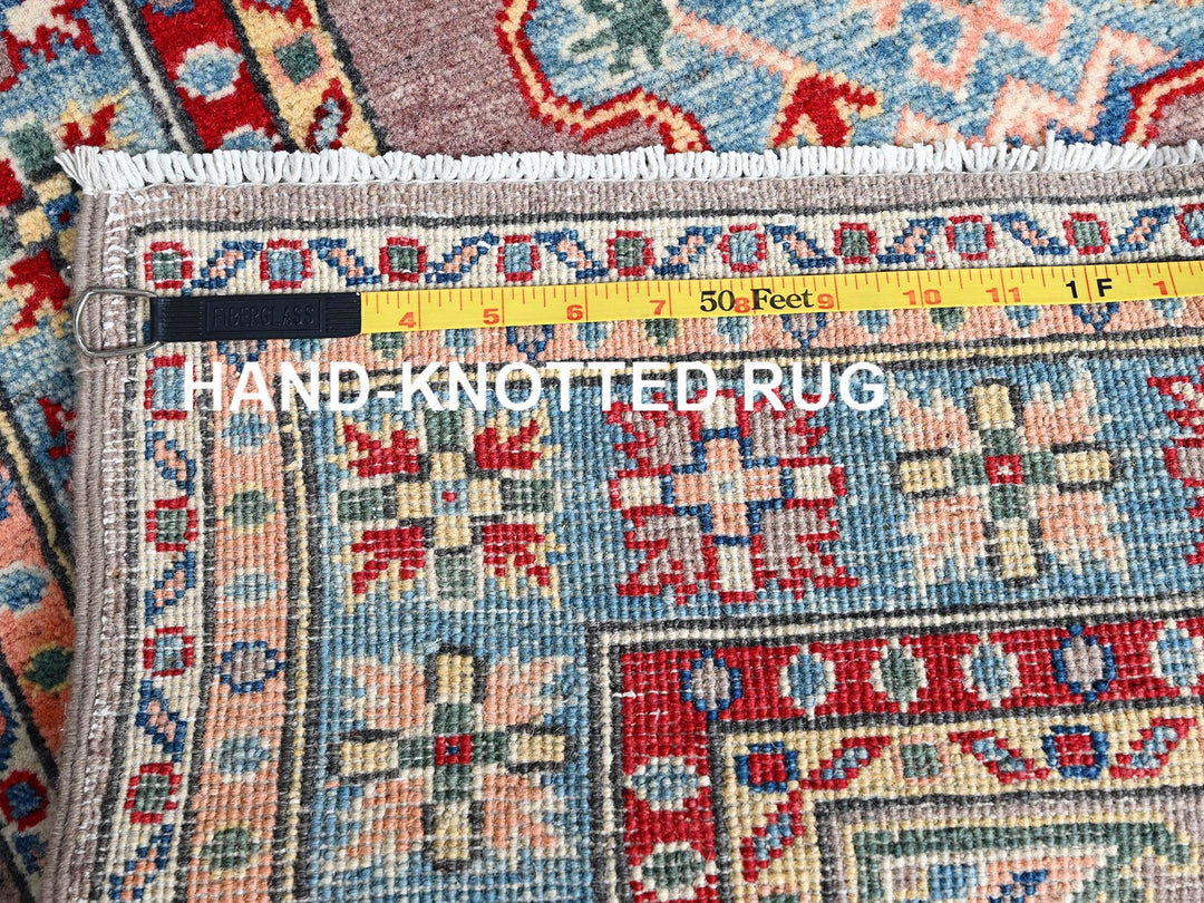 2'7" x 9'3" New Hand Knotted Grey Wool Runner Oriental Rug - MOA10286289