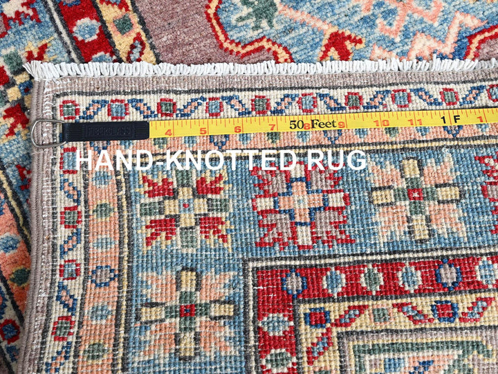 2'7" x 9'3" New Hand Knotted Grey Wool Runner Oriental Rug - MOA10286289