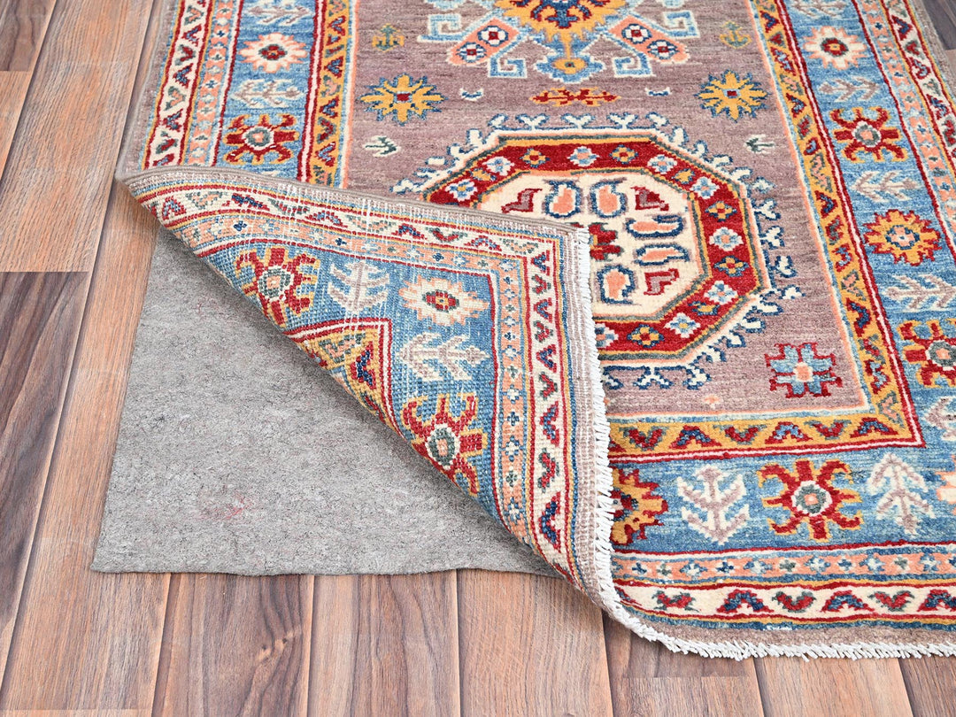 2'6" x 9'2" New Hand Knotted Grey Wool Runner Oriental Rug - MOA10286290