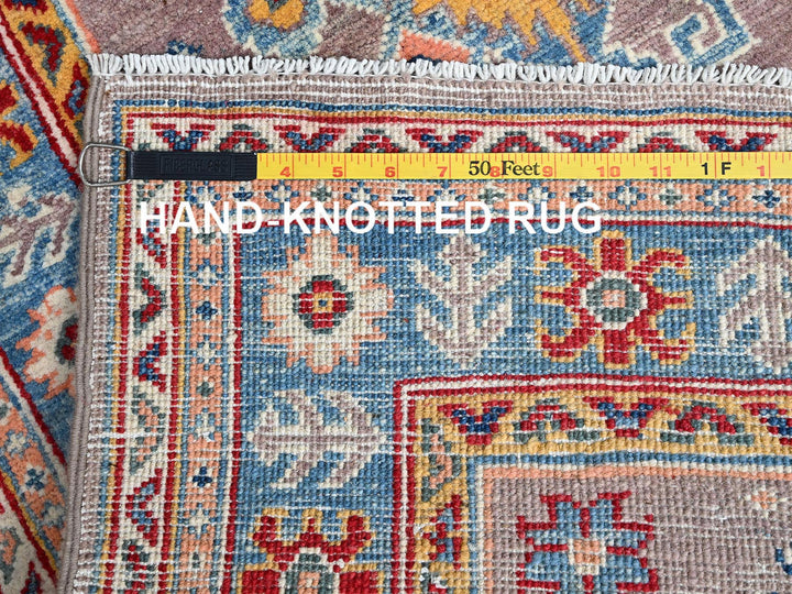 2'6" x 9'2" New Hand Knotted Grey Wool Runner Oriental Rug - MOA10286290