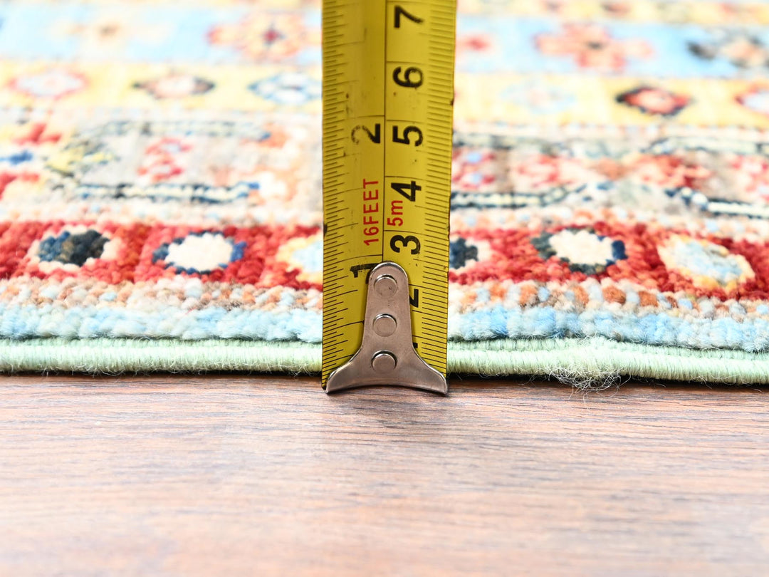 3'0" x 5'2" New Hand Knotted Blue Wool Rectangle Oriental Rug - MOA10286319