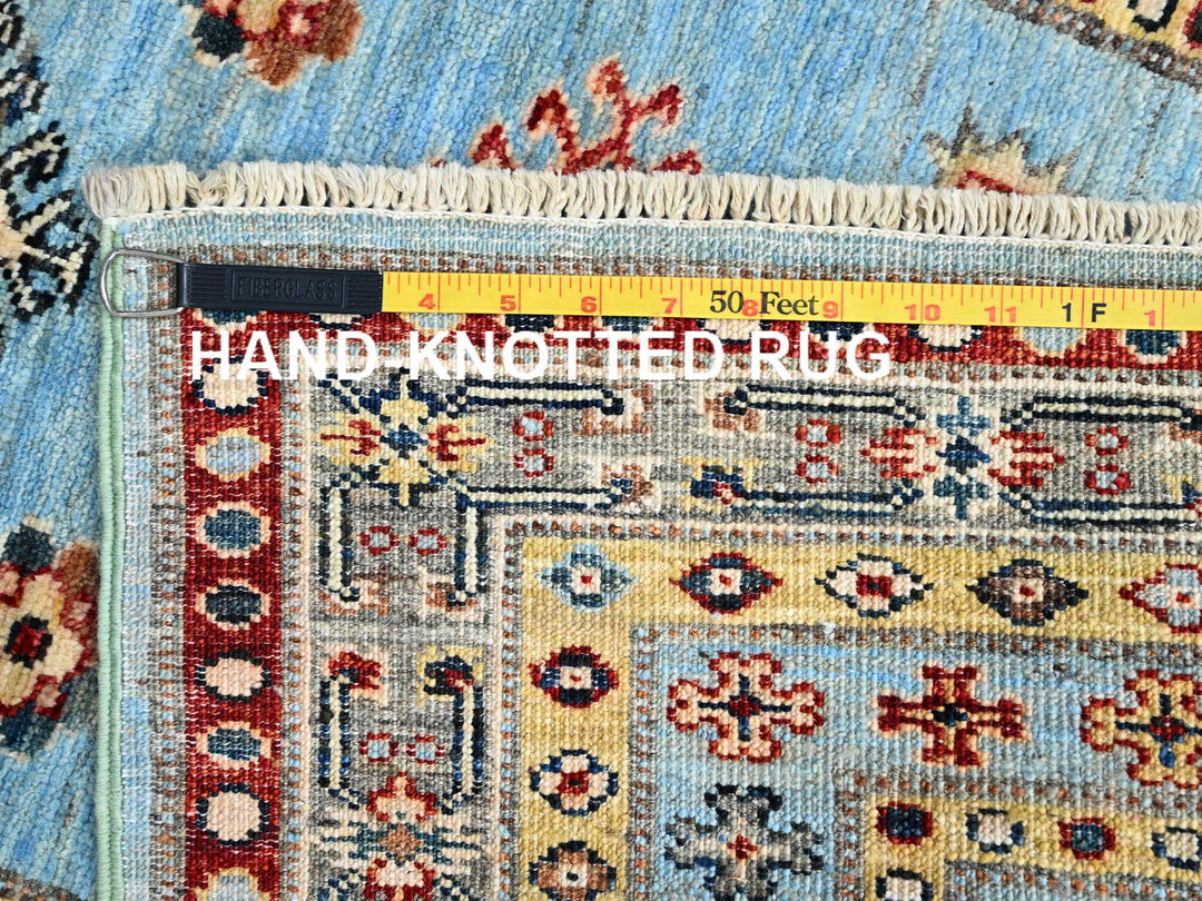 3'0" x 5'2" New Hand Knotted Blue Wool Rectangle Oriental Rug - MOA10286319