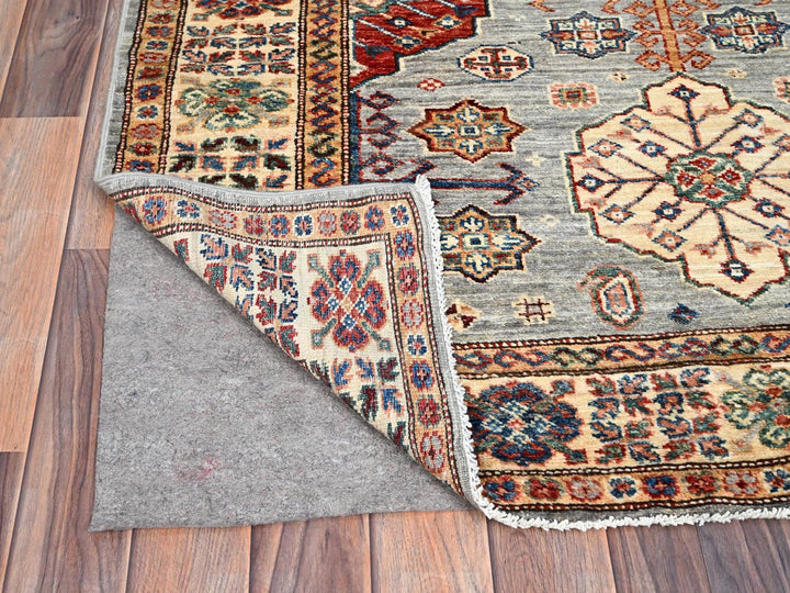 3'11" x 5'11" New Hand Knotted Ivory Wool Rectangle Oriental Rug - MOA10286320