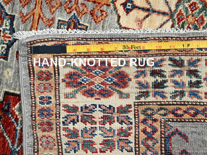 3'11" x 5'11" New Hand Knotted Ivory Wool Rectangle Oriental Rug - MOA10286320