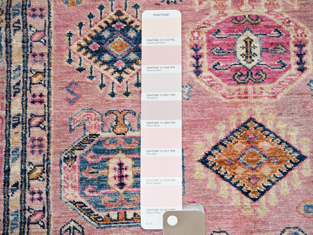 4'0" x 6'0" New Hand Knotted Pink Wool Rectangle Oriental Rug - MOA10286322