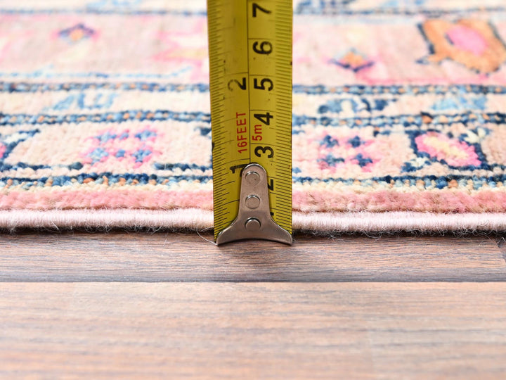 4'0" x 6'0" New Hand Knotted Pink Wool Rectangle Oriental Rug - MOA10286322