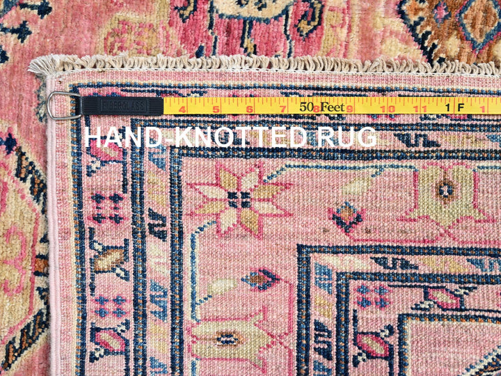 4'0" x 6'0" New Hand Knotted Pink Wool Rectangle Oriental Rug - MOA10286322