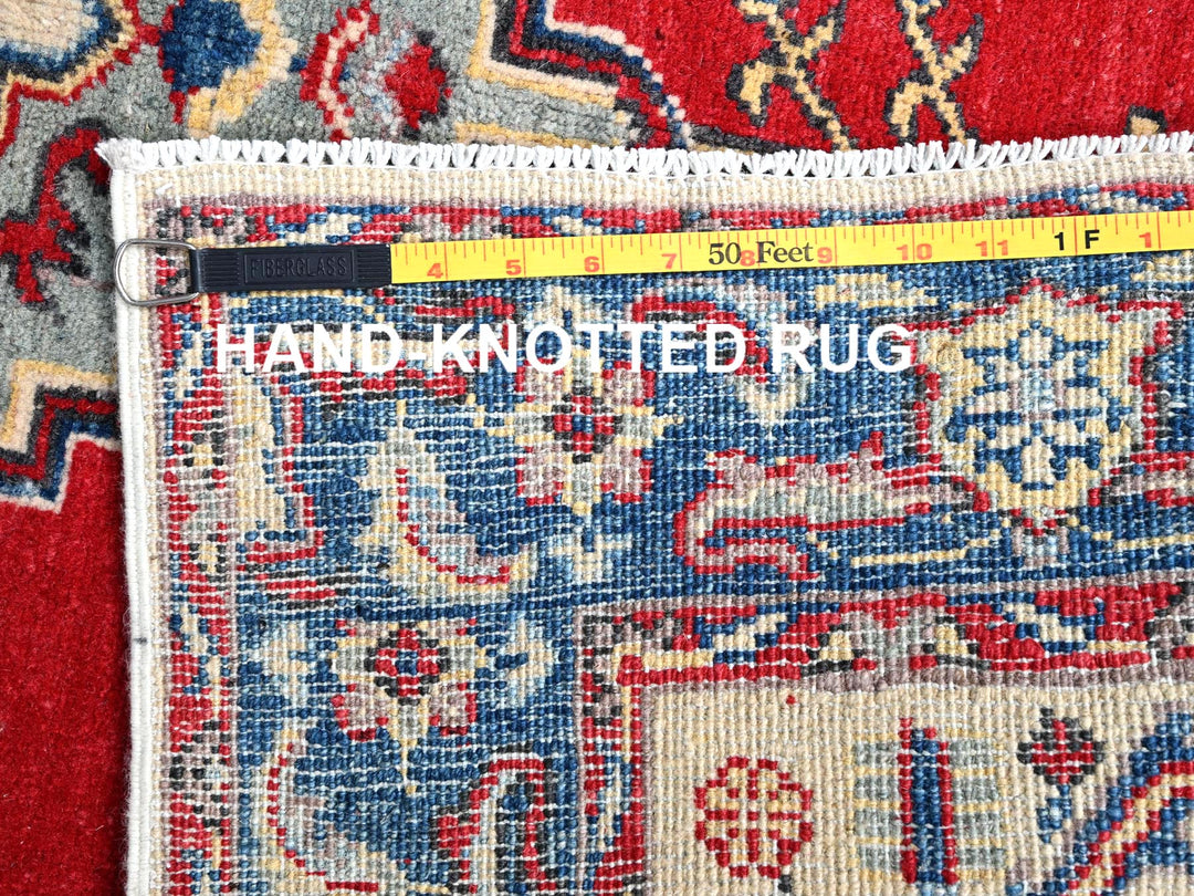 3'10" x 5'8" New Hand Knotted Ivory Wool Rectangle Oriental Rug - MOA10286435