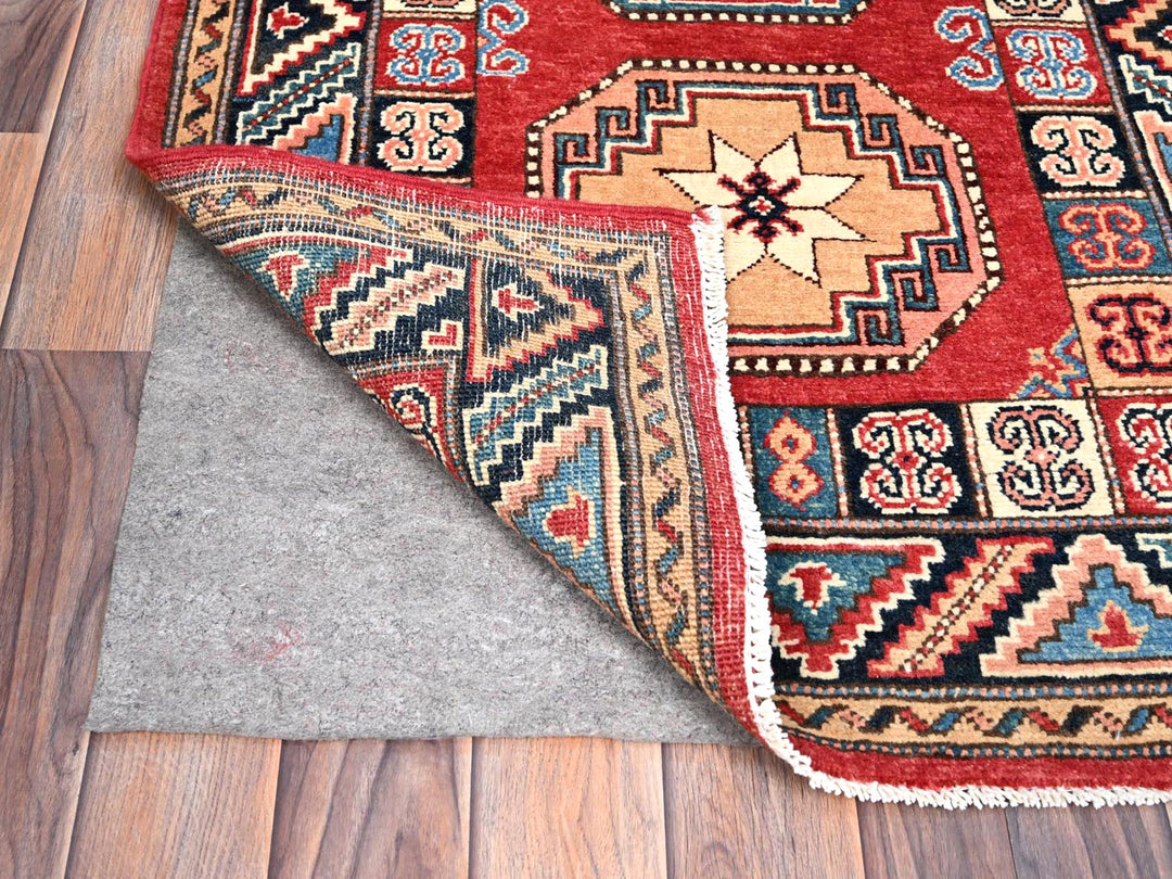 2'8" x 9'9" New Hand Knotted Red Wool Runner Oriental Rug - MOA10286449