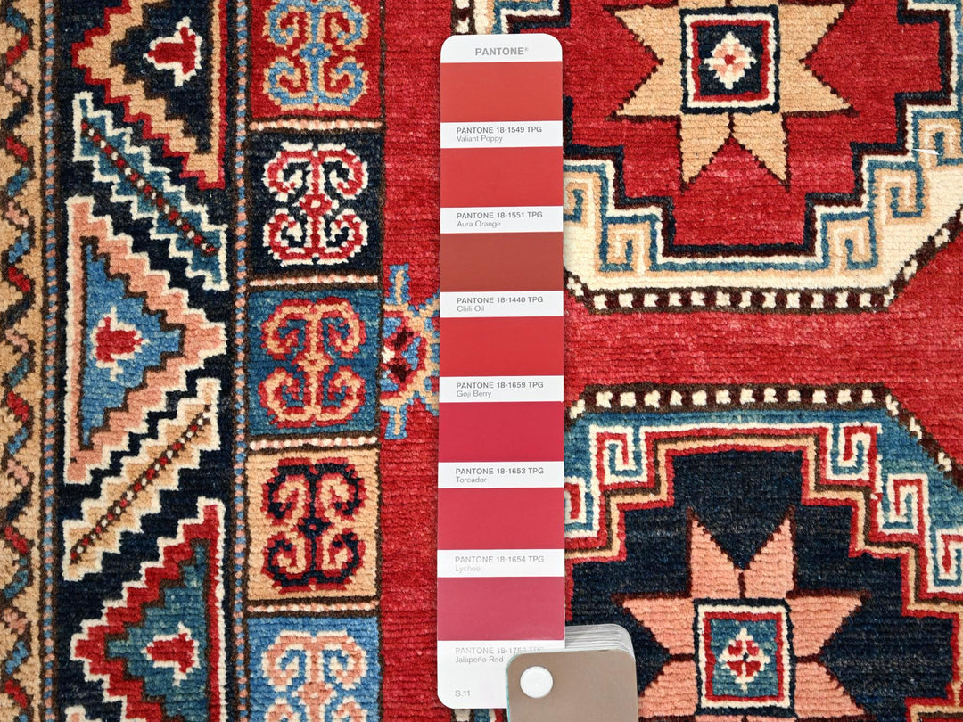 2'8" x 9'9" New Hand Knotted Red Wool Runner Oriental Rug - MOA10286449