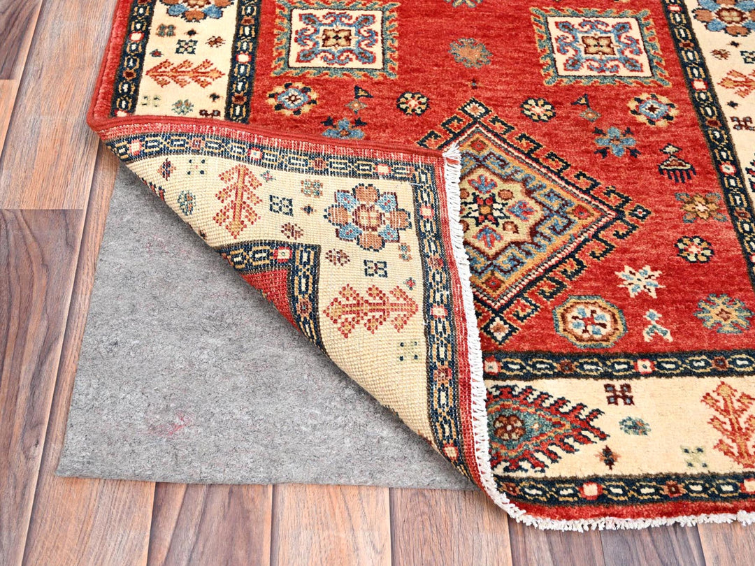 2'8" x 9'6" New Hand Knotted Red Wool Runner Oriental Rug - MOA10286450