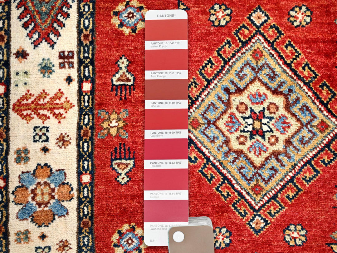 2'8" x 9'6" New Hand Knotted Red Wool Runner Oriental Rug - MOA10286450