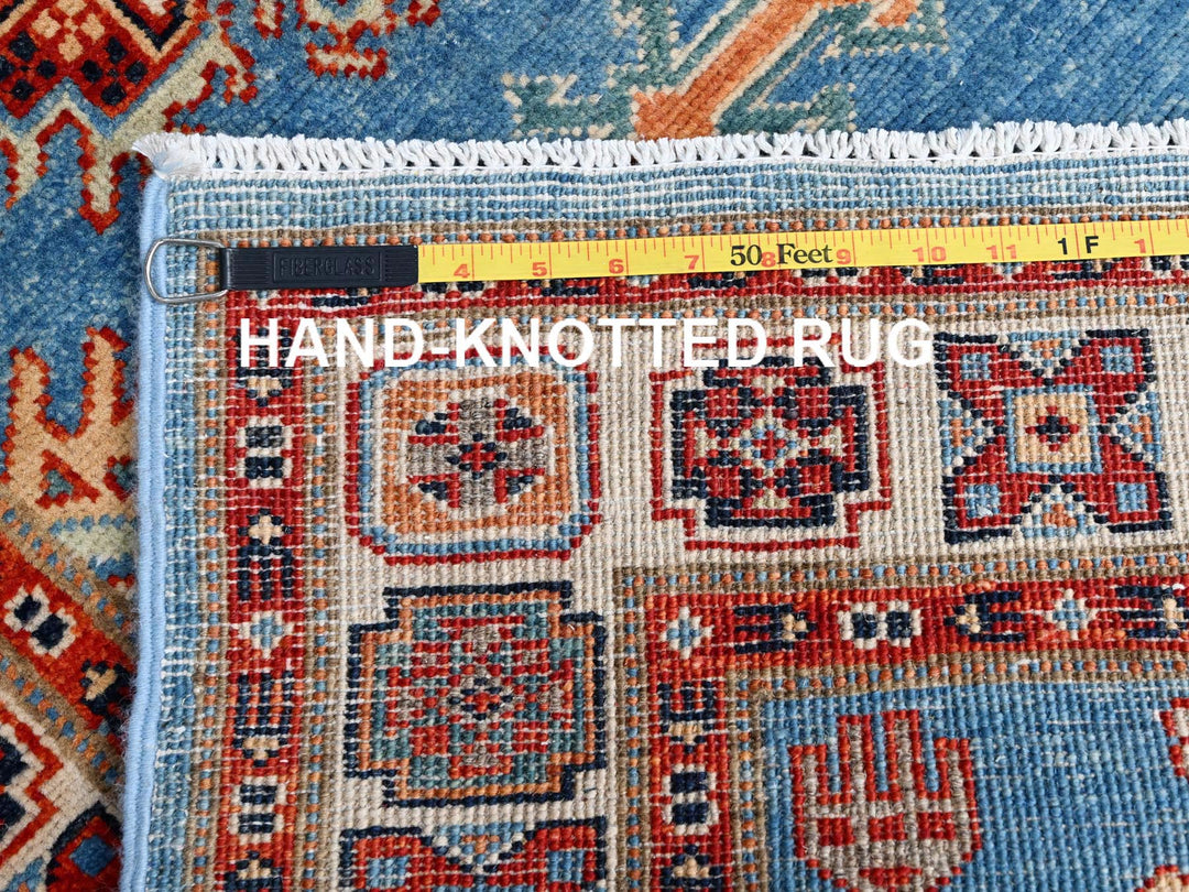 2'10" x 9'7" New Hand Knotted Blue Wool Runner Oriental Rug - MOA10286452