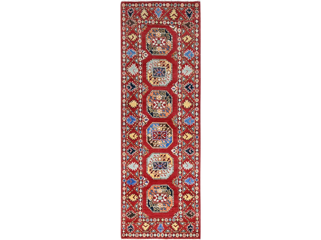 2'7" x 8'0" New Hand Knotted Red Wool Runner Oriental Rug - MOA10286457