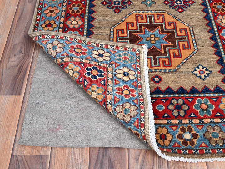 2'7" x 9'8" New Hand Knotted Beige Wool Runner Oriental Rug - MOA10286460