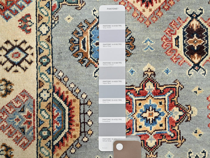 2'10" x 4'7" New Hand Knotted Grey Wool Rectangle Oriental Rug - MOA10286466