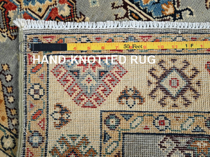 2'10" x 4'7" New Hand Knotted Grey Wool Rectangle Oriental Rug - MOA10286466