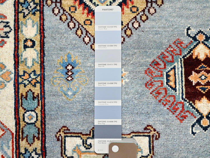 5'7" x 7'5" New Hand Knotted Grey Wool Rectangle Oriental Rug - MOA10286470