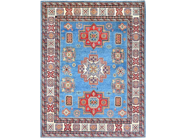 8'11" x 11'8" New Hand Knotted Blue Wool Rectangle Oriental Rug - MOA10286473