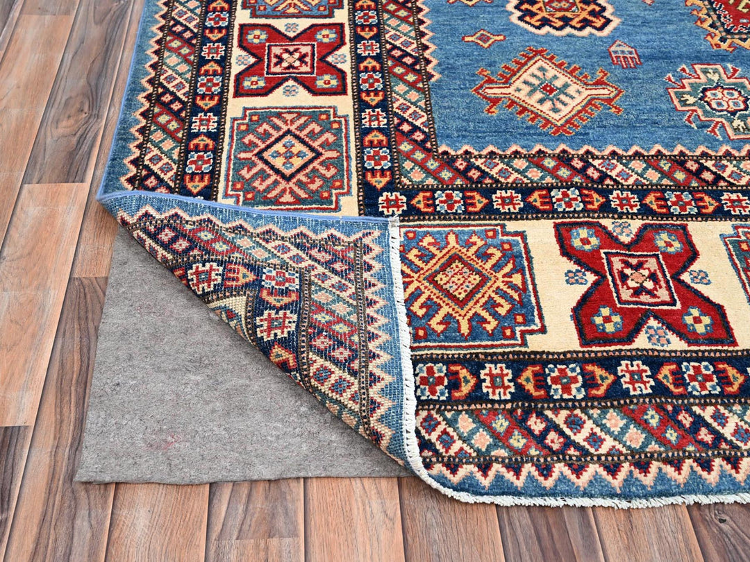 8'11" x 11'8" New Hand Knotted Blue Wool Rectangle Oriental Rug - MOA10286473