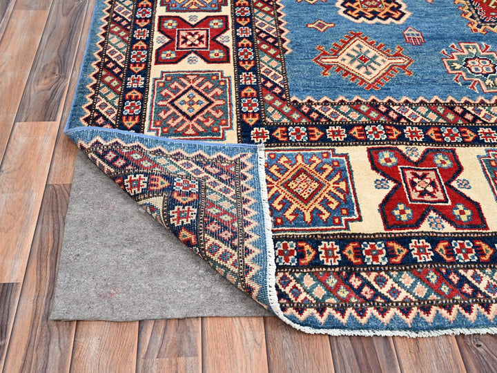 8'11" x 11'8" New Hand Knotted Blue Wool Rectangle Oriental Rug - MOA10286473