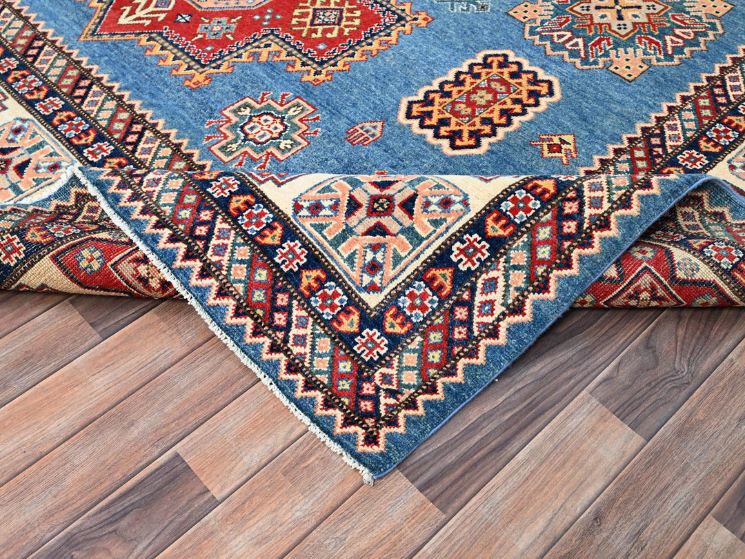 8'11" x 11'8" New Hand Knotted Blue Wool Rectangle Oriental Rug - MOA10286473