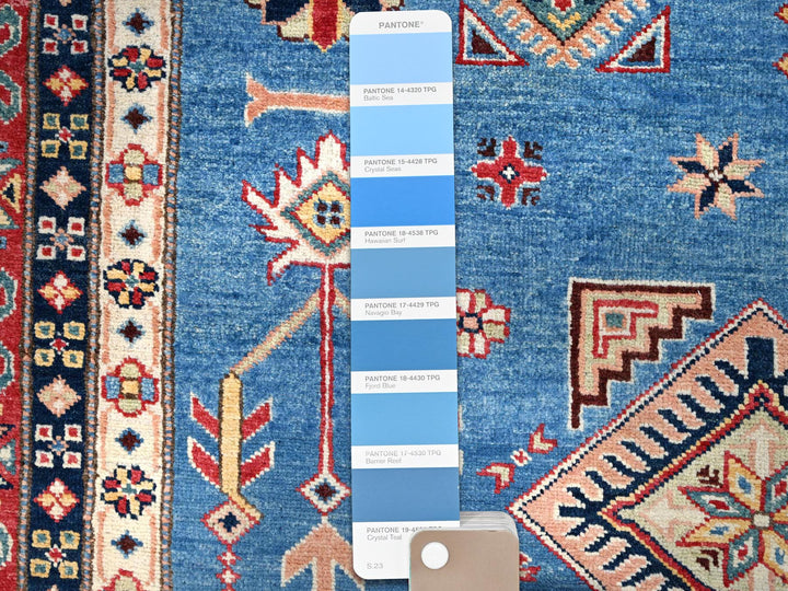9'2" x 11'4" New Hand Knotted Blue Wool Rectangle Oriental Rug - MOA10286480