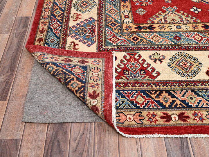 12'0" x 15'9" New Hand Knotted Red Wool Rectangle Oriental Rug - MOA10286484