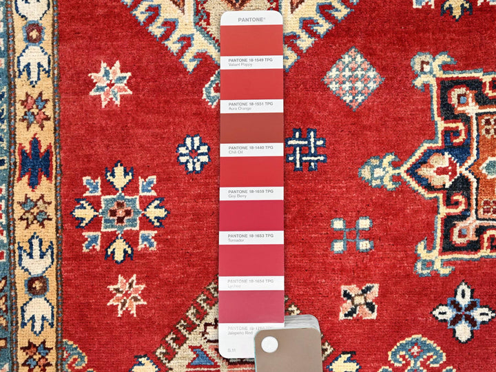 12'0" x 15'9" New Hand Knotted Red Wool Rectangle Oriental Rug - MOA10286484