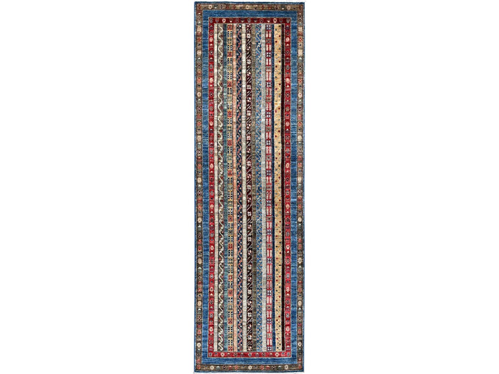 2'10" x 9'9" New Hand Knotted Ivory Wool Runner Oriental Rug - MOA10286486