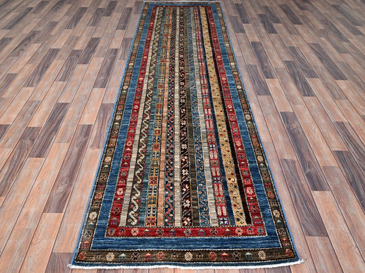 2'10" x 9'9" New Hand Knotted Ivory Wool Runner Oriental Rug - MOA10286486